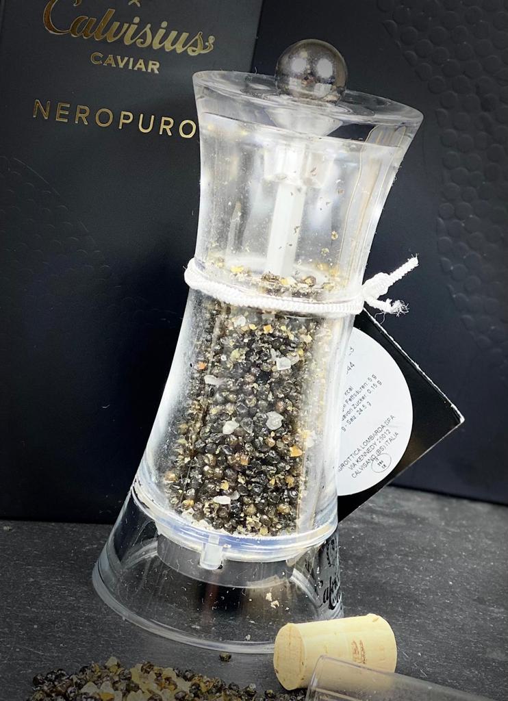 Mühle mit Caviar Neropuro und Salz, Inhalt 25 g