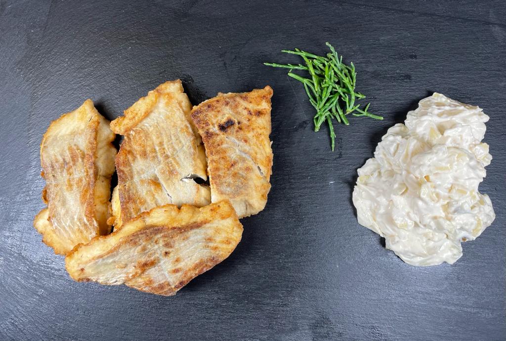 Brat-Fisch-Box II Seelachfilet mit Kartoffelsalat